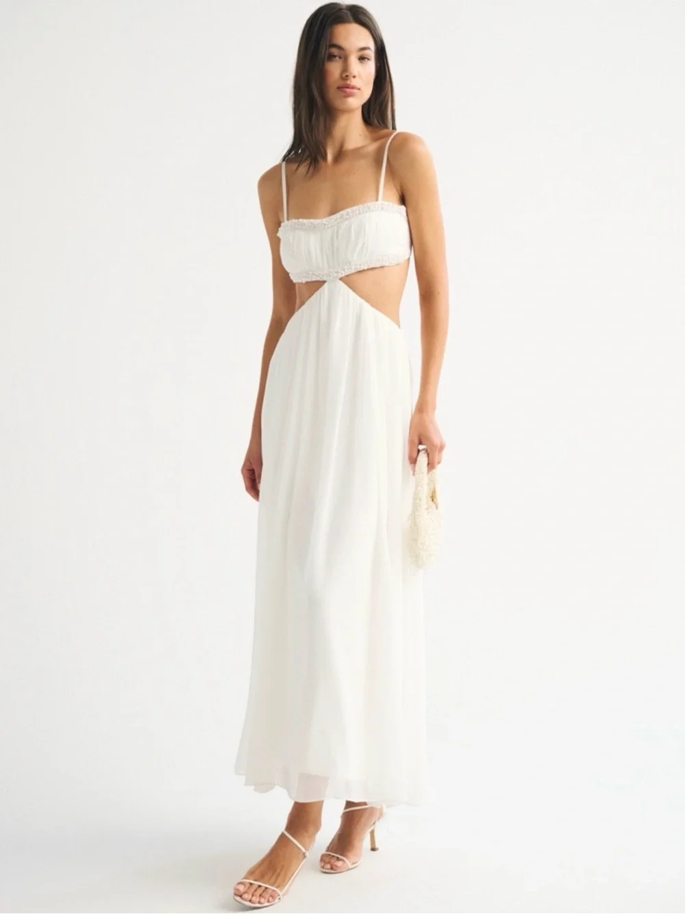 Abercrombie Bra-Free Cut Out Beaded Maxi Dress